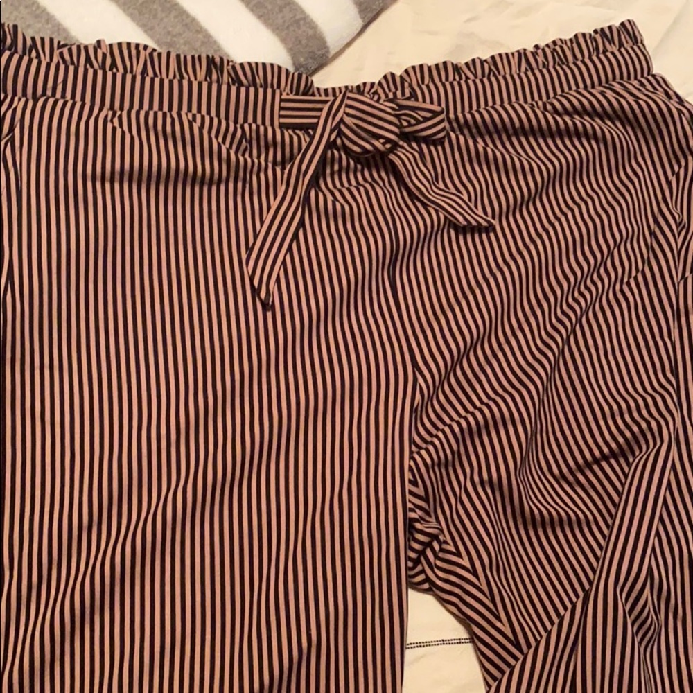 Tie front ponte pants